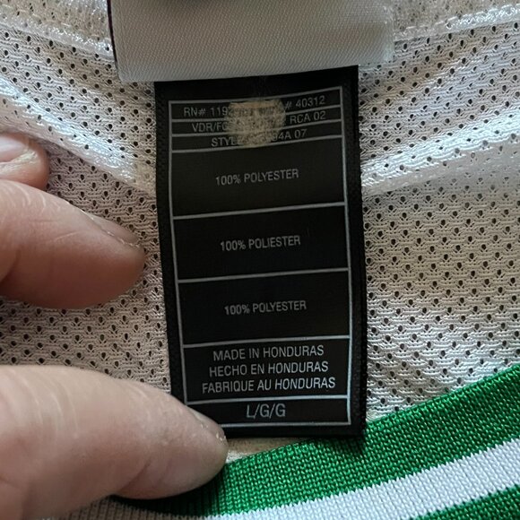 Adidas Boston Celtics Rajon Rondo Jersey Men Large White Green NBA Championship - Picture 6 of 11